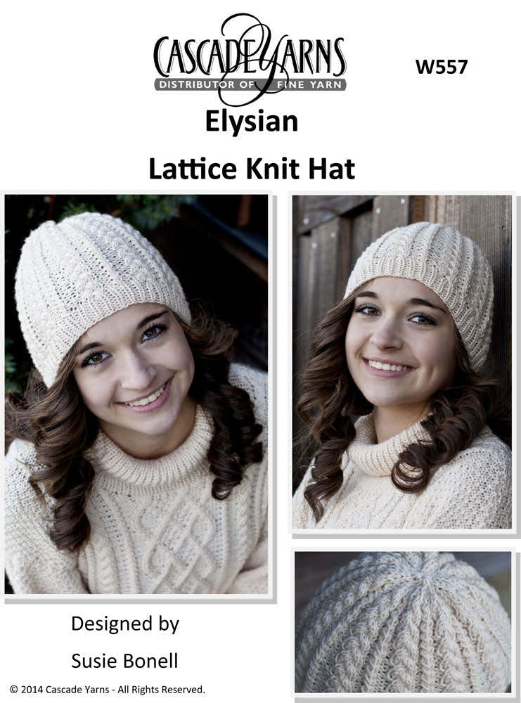 Lattice Knit Hat Knitting Pattern