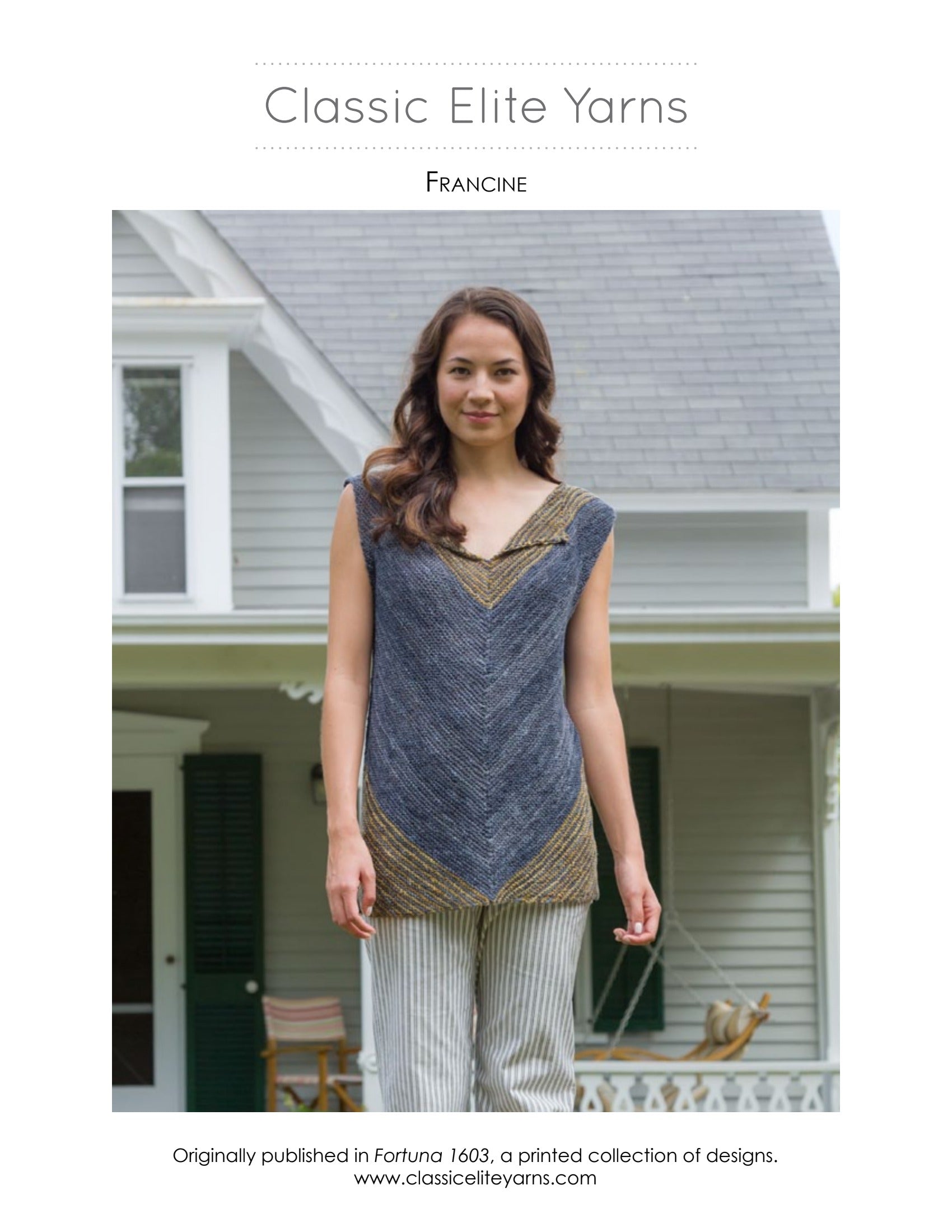 Classic Elite Yarns Francine Jumper Knitting Pattern