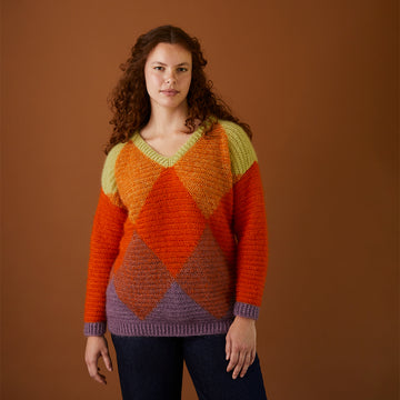 Debbie Bliss Diamond Argyle Sweater