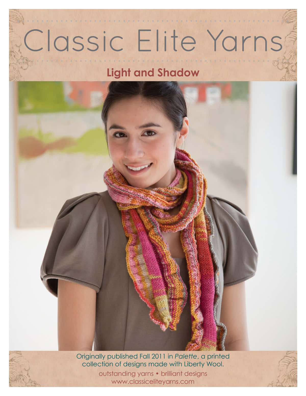 Classic Elite Yarns Light and Shadow Scarf Knitting Pattern