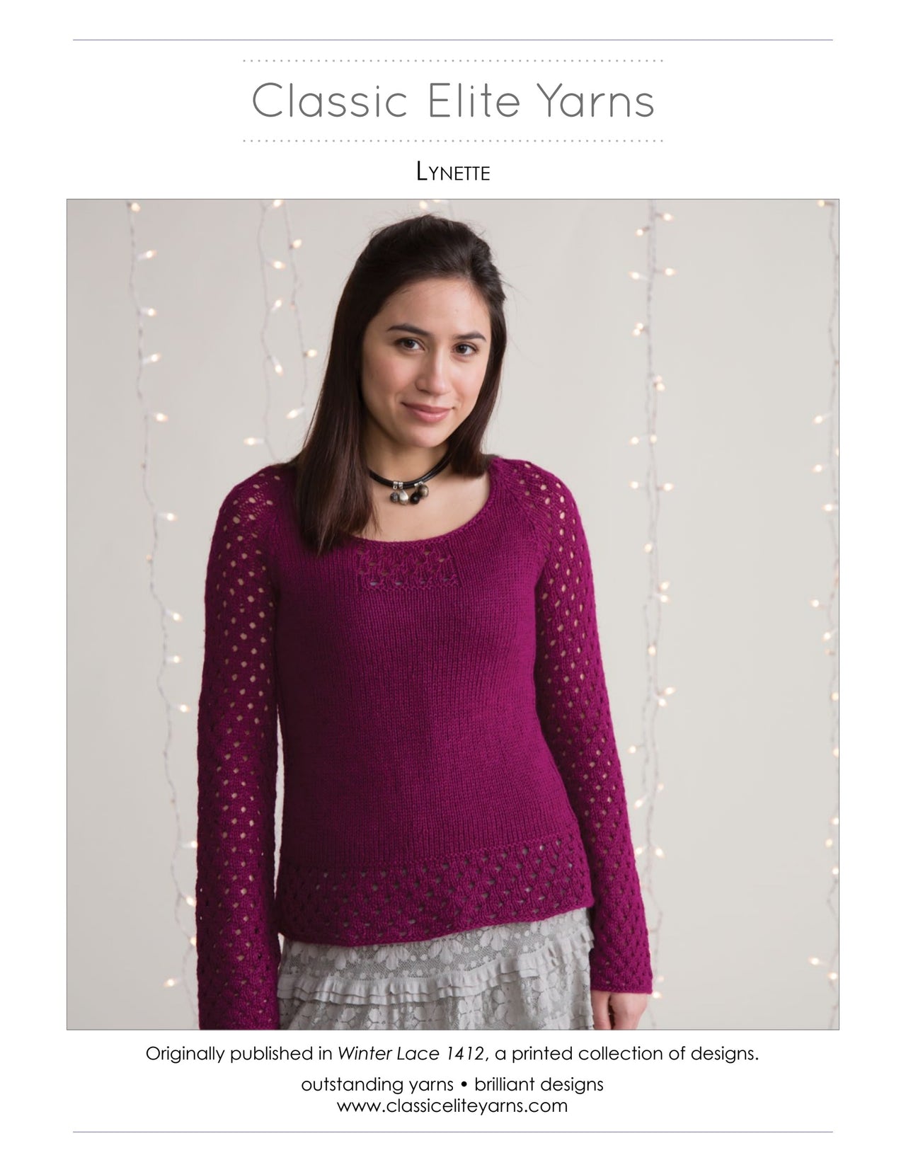 Classic Elite Yarns Lynette Jumper Knitting Pattern