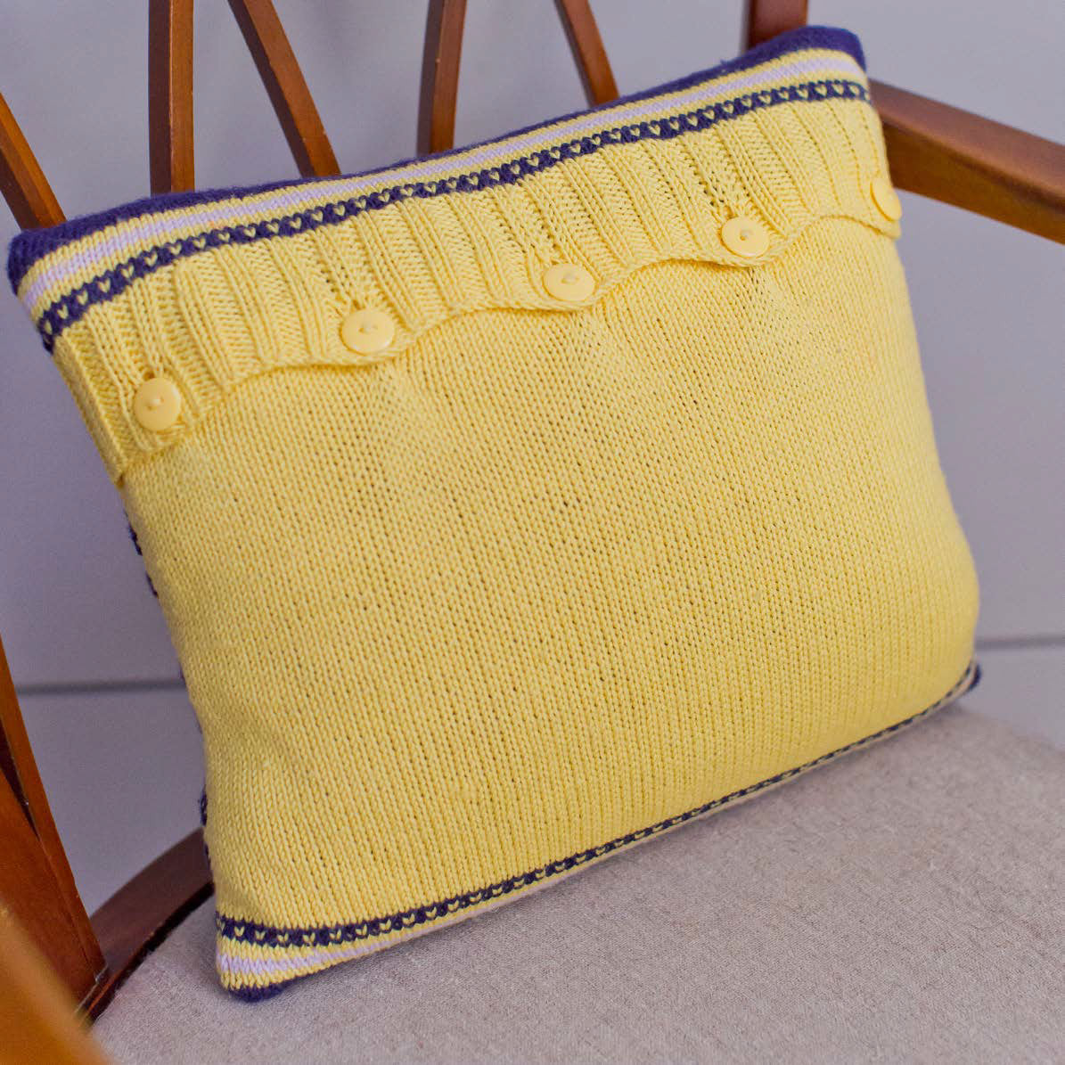 MillaMia Cross My Heart Cushion Cover Knitting Pattern
