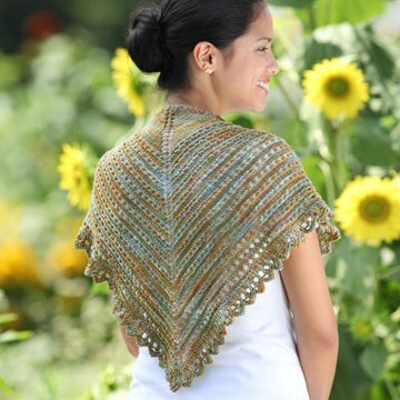 Valley Yarns Dappled Shawlette Knitting Pattern
