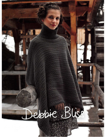 Debbie Bliss PDF Patterns - Poncho Wrap (Folk Chic) - Discontinued (Webs