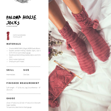 AMANO Paloma House Socks Knitting Pattern