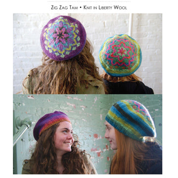 Classic Elite Yarns Zig Zag Tam Hat Knitting Pattern