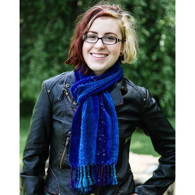Valley Yarns 40th Anniversary 06 Dots & Dashes Chenille Scarf