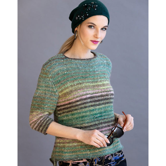 Noro 1704 A-Line Pullover Jumper Knitting Pattern