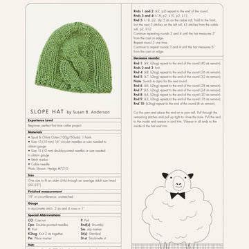Slope Hat Knitting Pattern