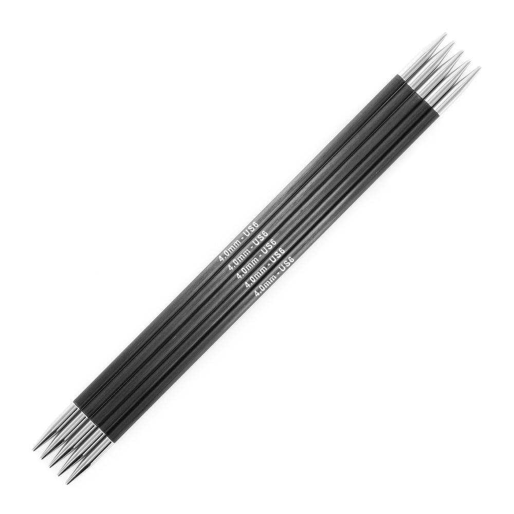 KnitPro Karbonz Double Point Needles 8" (Socks Set of 6 Sizes)