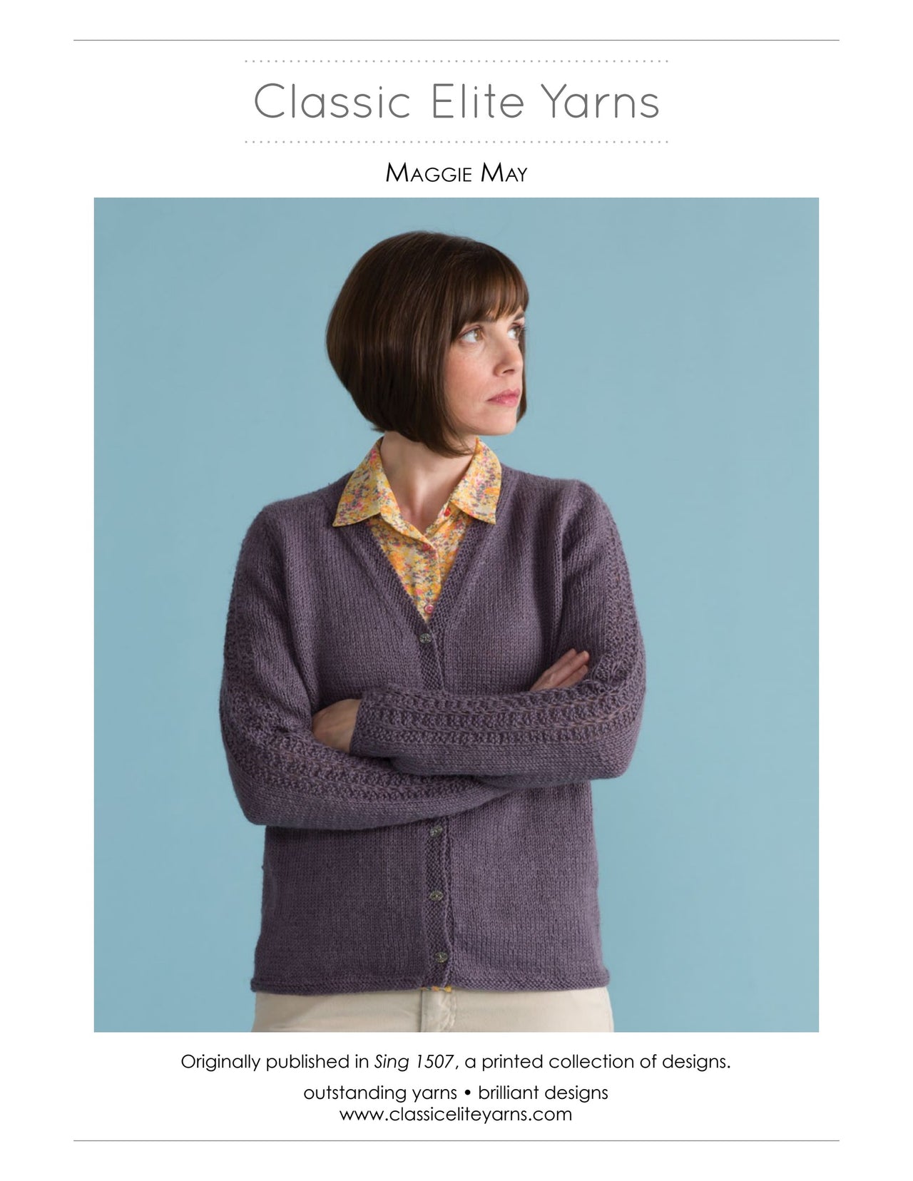 Classic Elite Yarns Maggie May Cardigan Knitting Pattern