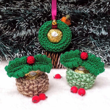 Holly Baskets & Mini Chocolate Wreaths - Ferrero Rocher Covers