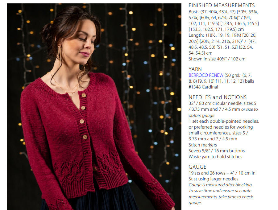 Mahina Cardigan Jumper Knitting Pattern