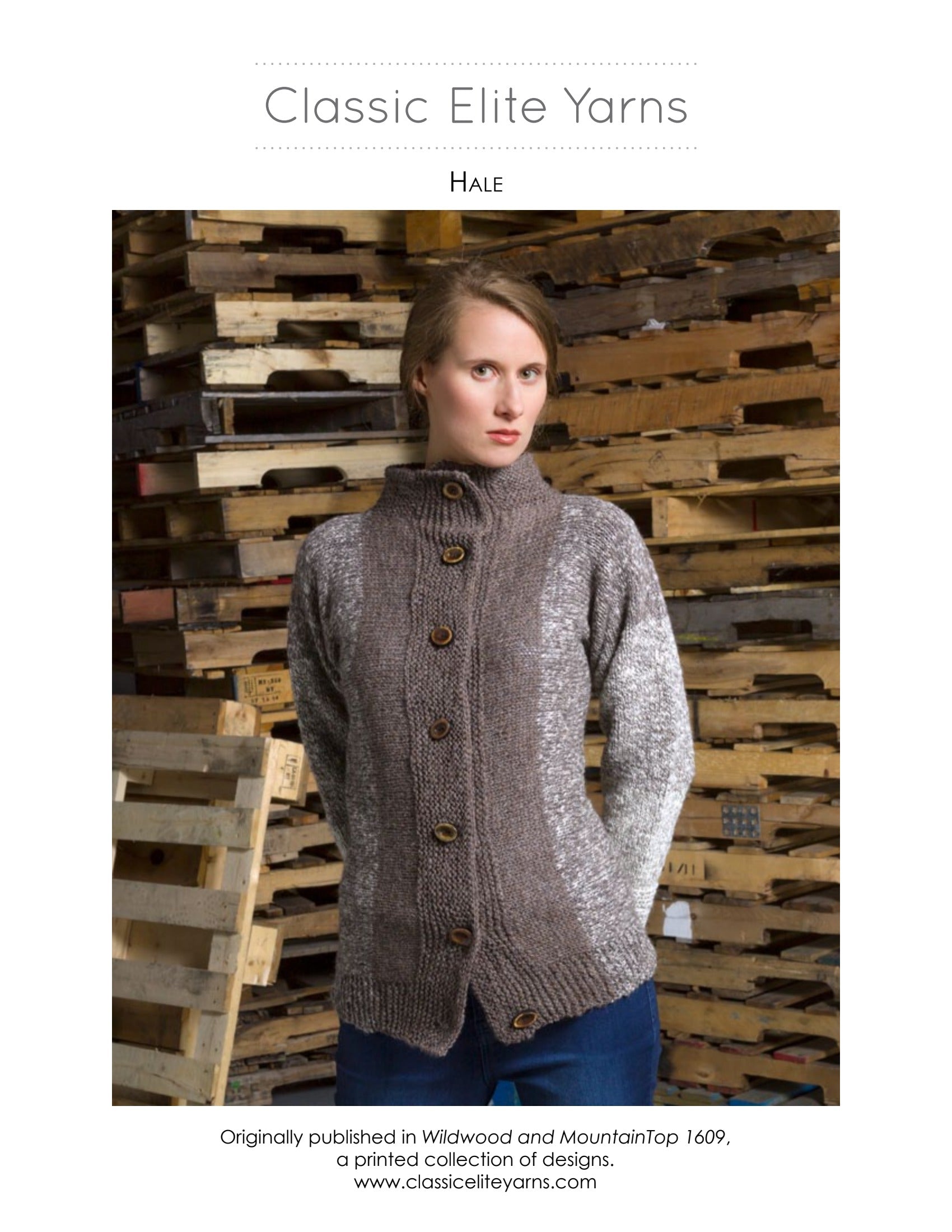 Classic Elite Yarns Hale Cardigan Knitting Pattern