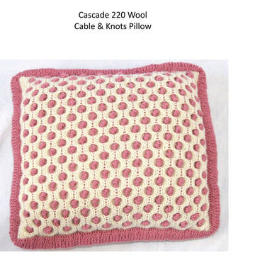 Cables & Knots Pillow Cushion Knitting Pattern