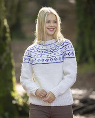 Arktis Sweater In White Viking Garn Snorre Naturgarn