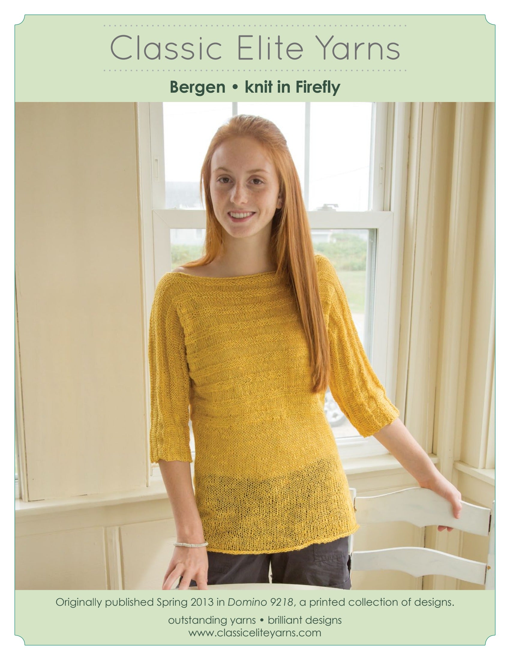 Classic Elite Yarns Bergen Jumper Knitting Pattern
