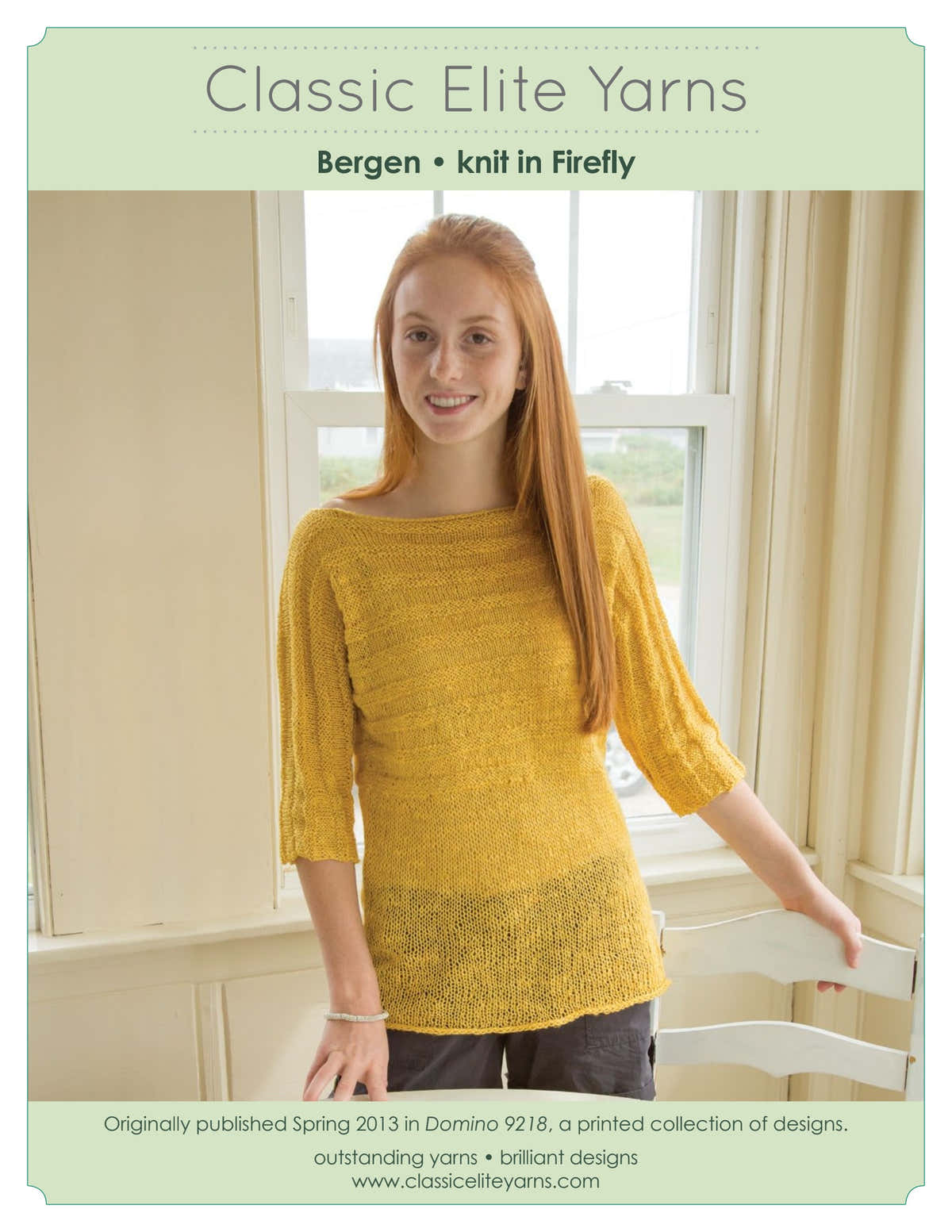 Classic Elite Yarns Bergen Jumper Knitting Pattern