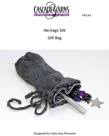 Gift Bag in Cascade Heritage Silk - FW143 - Free PDF