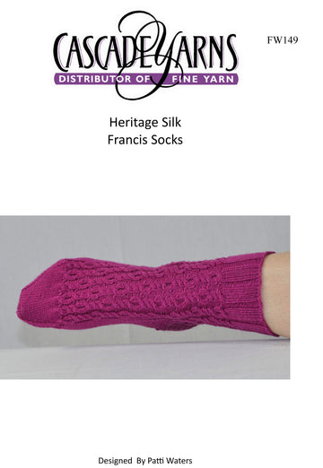 Frances Socks in Cascade Heritage Silk - FW149 - Free PDF