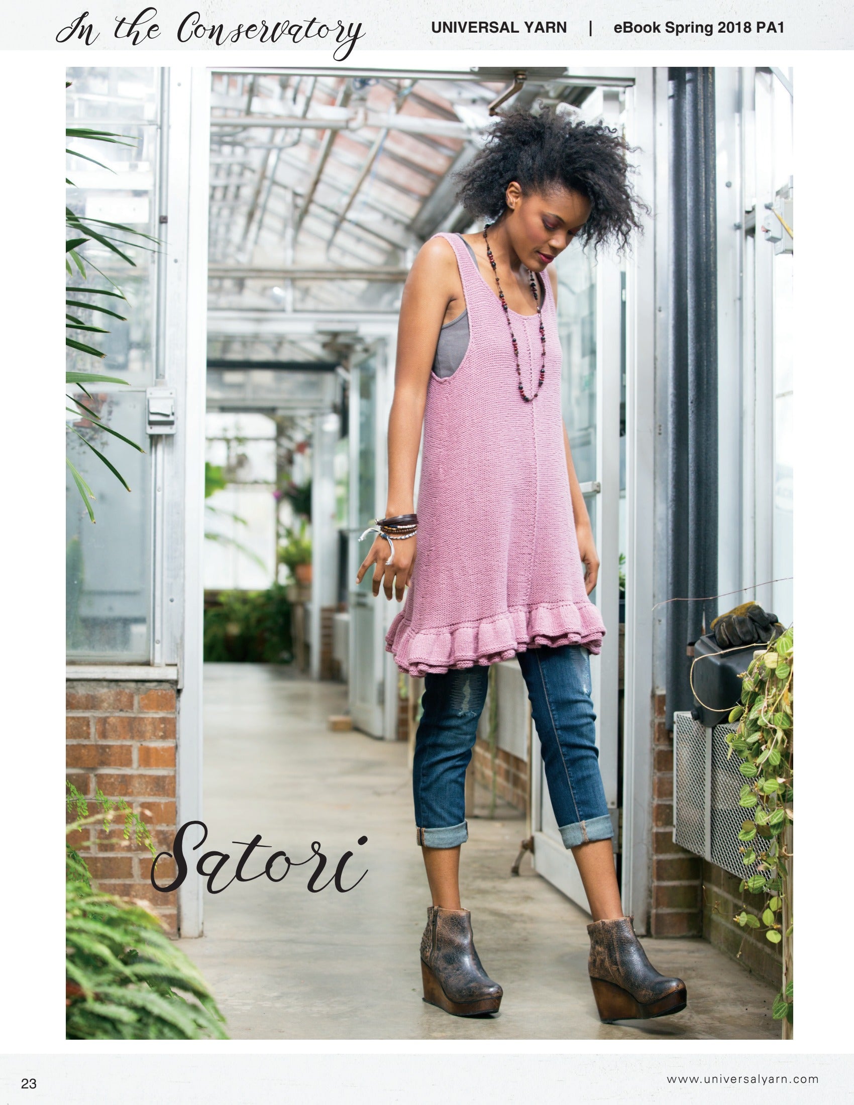 Universal Yarn Satori Jumper Knitting Pattern