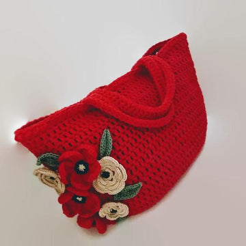 Flower Tote Crcochet Bag