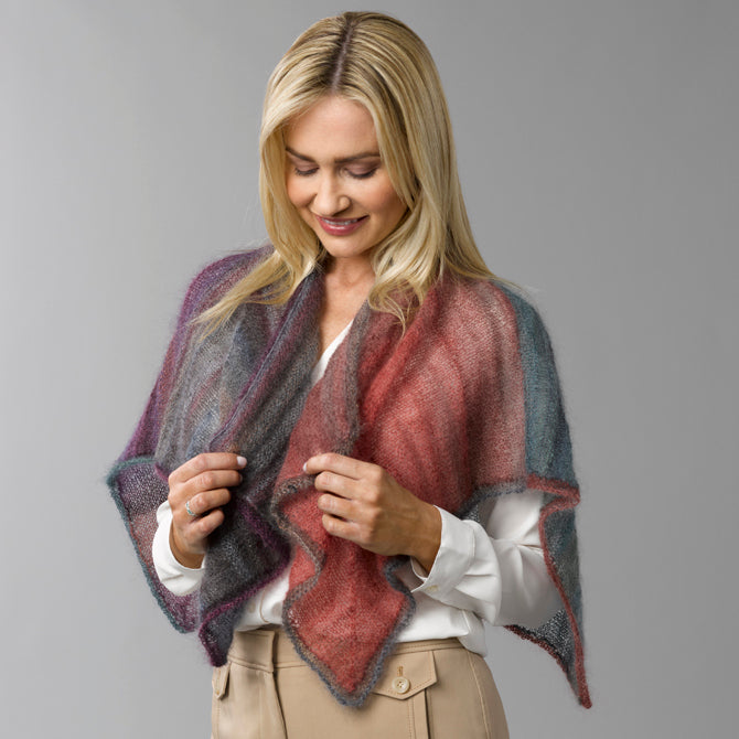 Stacy Charles Fine Yarns Leigh Shawl Wrap Knitting Pattern