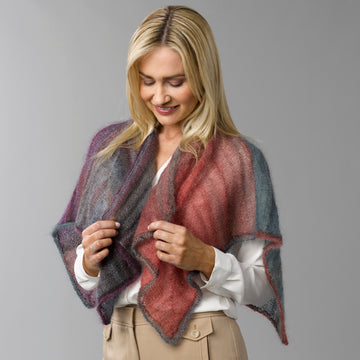 Stacy Charles Fine Yarns Leigh Shawl Wrap Knitting Pattern