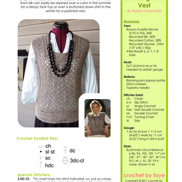 Crochet by Faye Climbing Vine Vest Pattern
