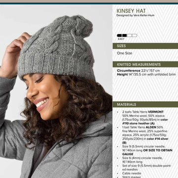 Tahki Yarns Kinsey Hat Knitting Pattern