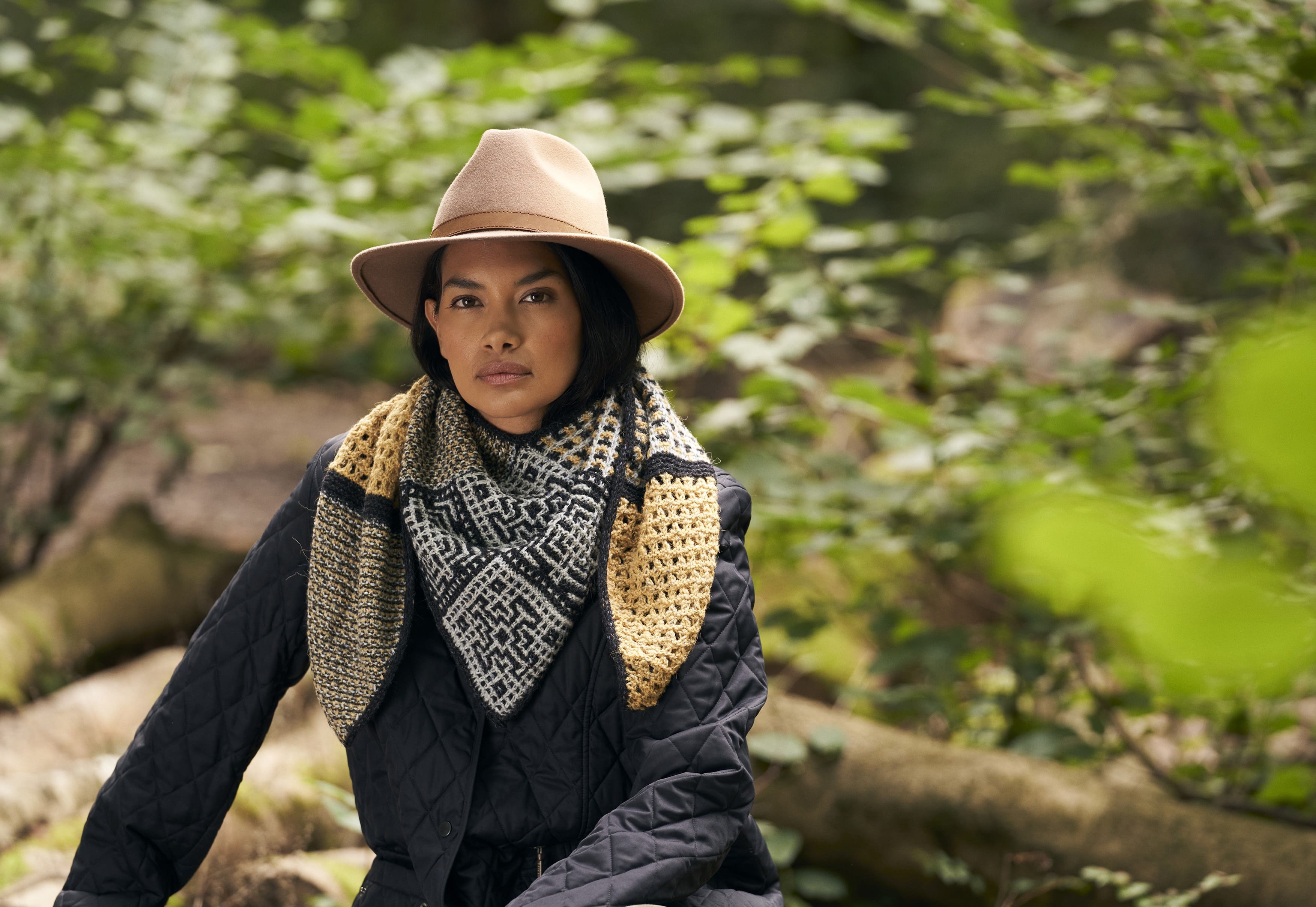 Mosaic Shawl Wrap Knitting Pattern