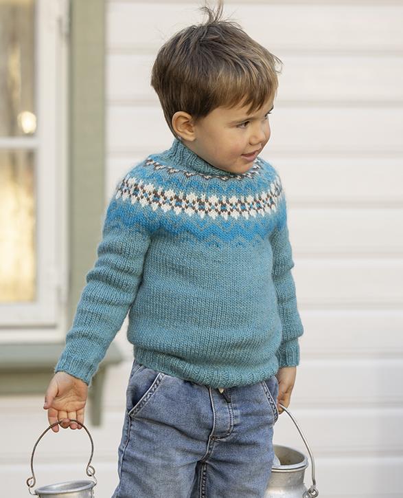 Jonstøl Sweater In Yellow (G) in Viking Garn Viking Wool