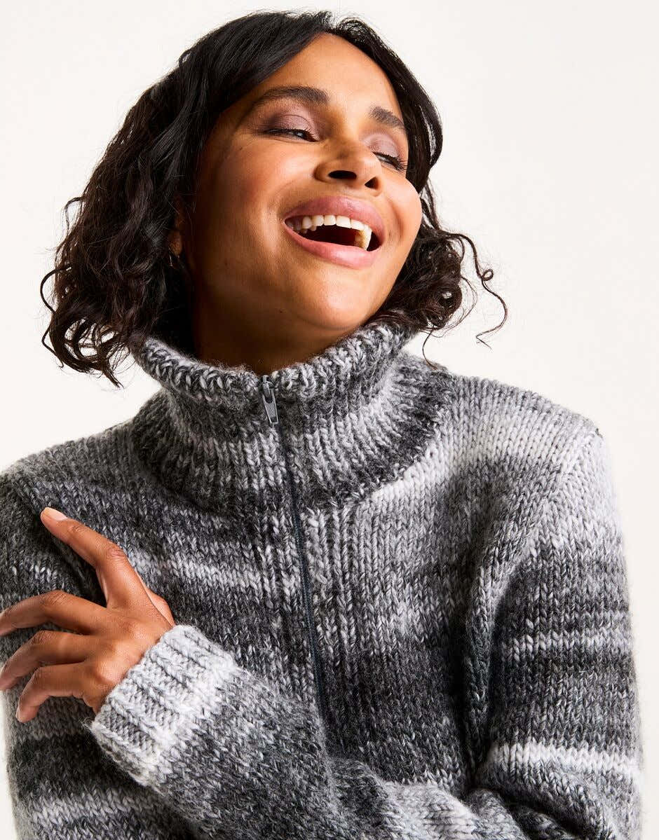 Sirdar Quartz Zip Collar Jumper Knitting Pattern