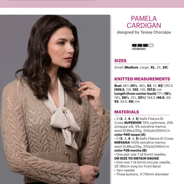 Filatura Di Crosa Pamela Cardigan Knitting Pattern