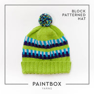 Paintbox Yarns Block Patterned Hat Knitting Pattern