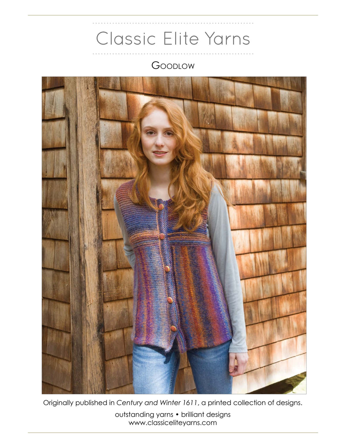 Classic Elite Yarns Goodlow Vest Knitting Pattern