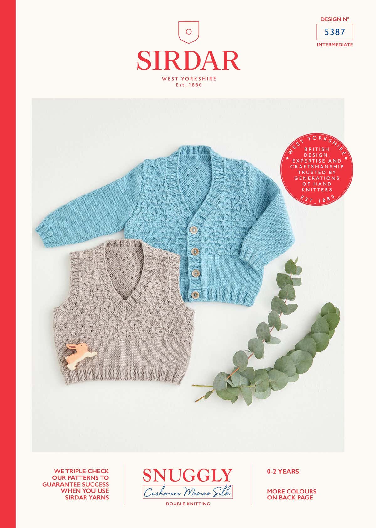 Sirdar V-Neck Cardigan & Vest Knitting Pattern