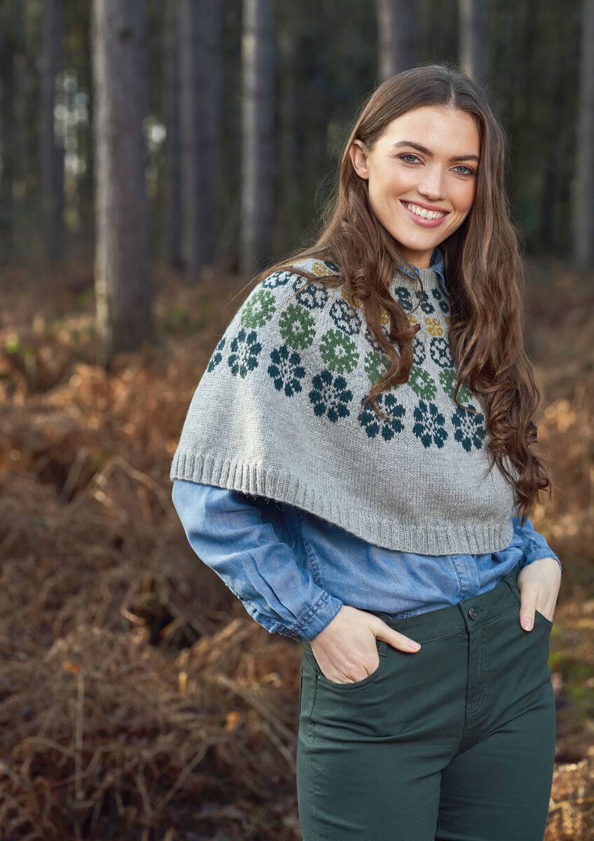 Solar Poncho Cape Knitting Pattern