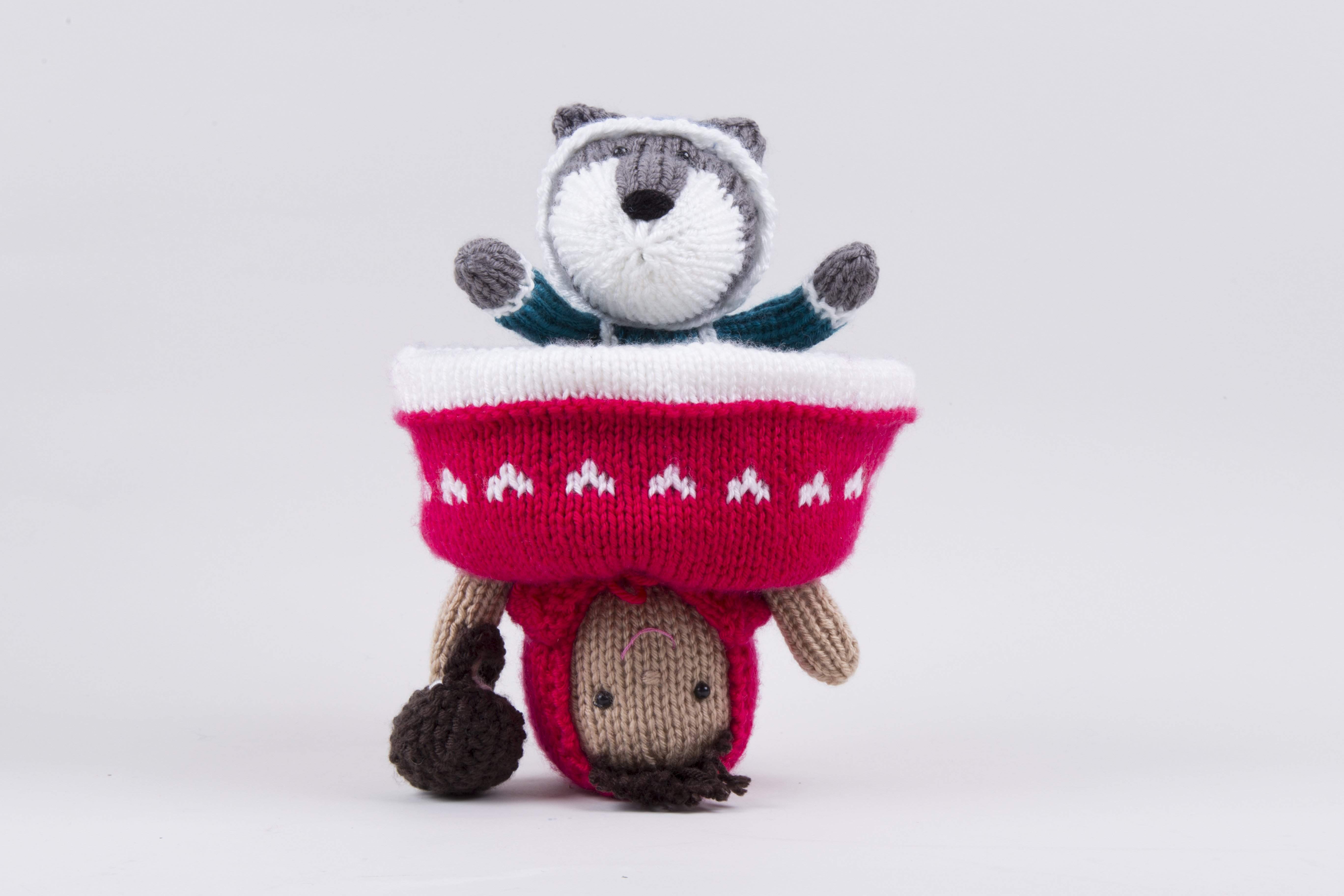 Deramores Topsty Turvy Red Riding Hood Toy Knitting Pattern