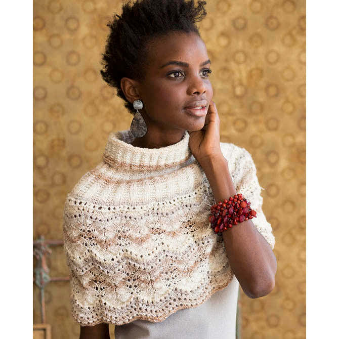 Noro Mock Neck Capelet Knitting Pattern