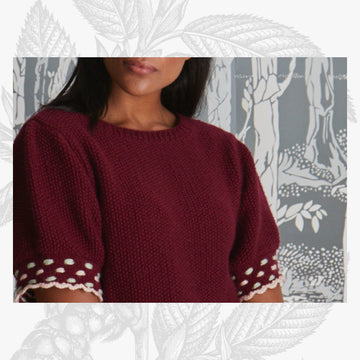 Willow & Lark Florence Frill Short Sleeve Jumper Knitting
