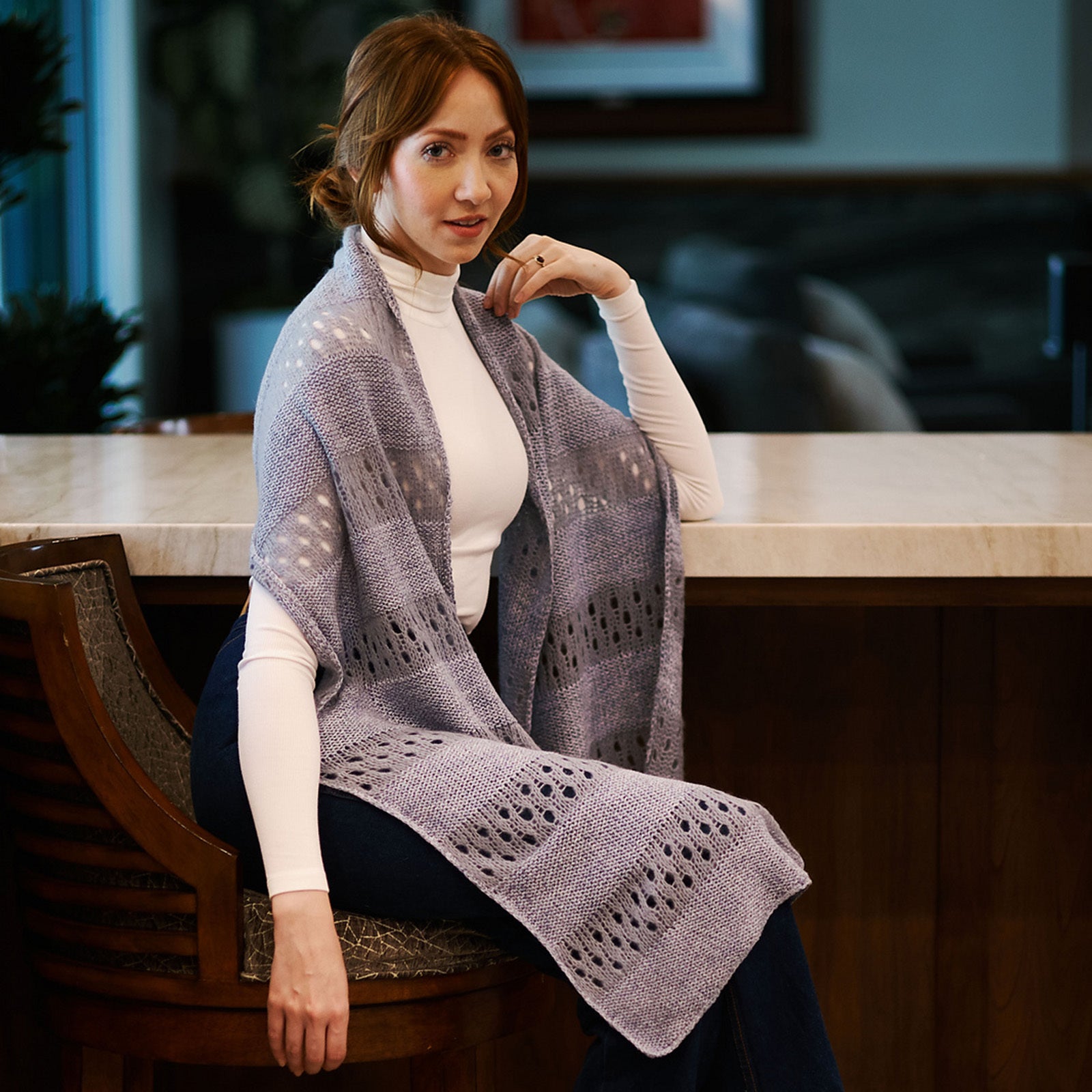 Trendsetter Yarns U Milos & Spirit Wrap Knitting Pattern