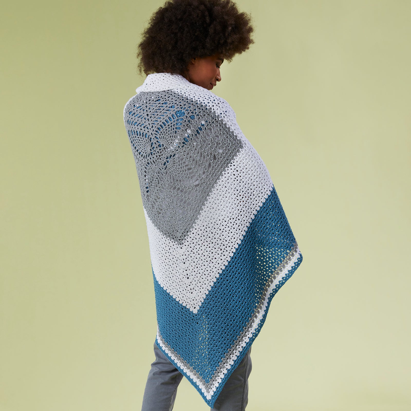Tahki Yarns Havens Crochet Blanket Wrap Pattern Pattern