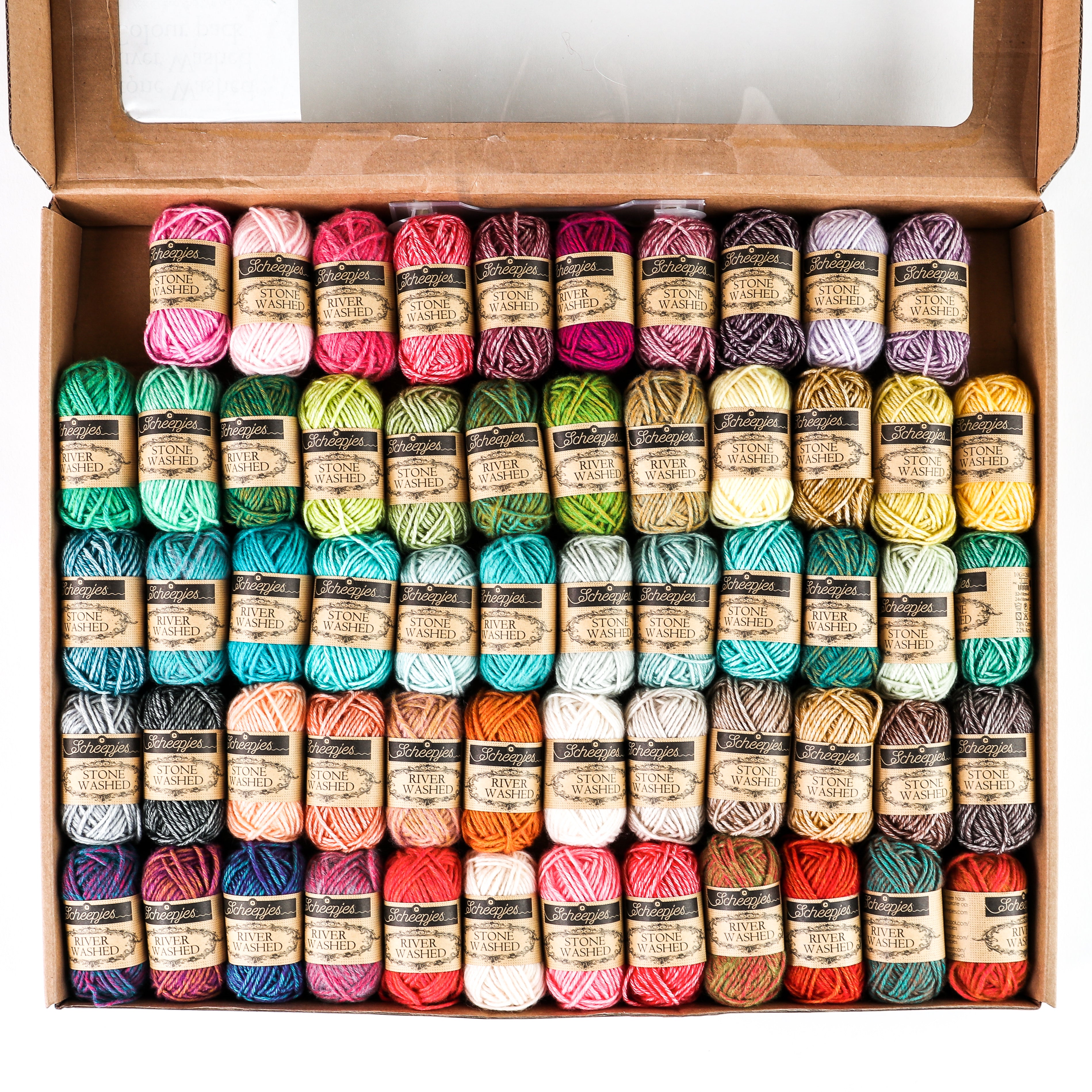 Scheepjes Stone Washed/River Washed 58 Count Colour Pack Yarn - Cotton Sport