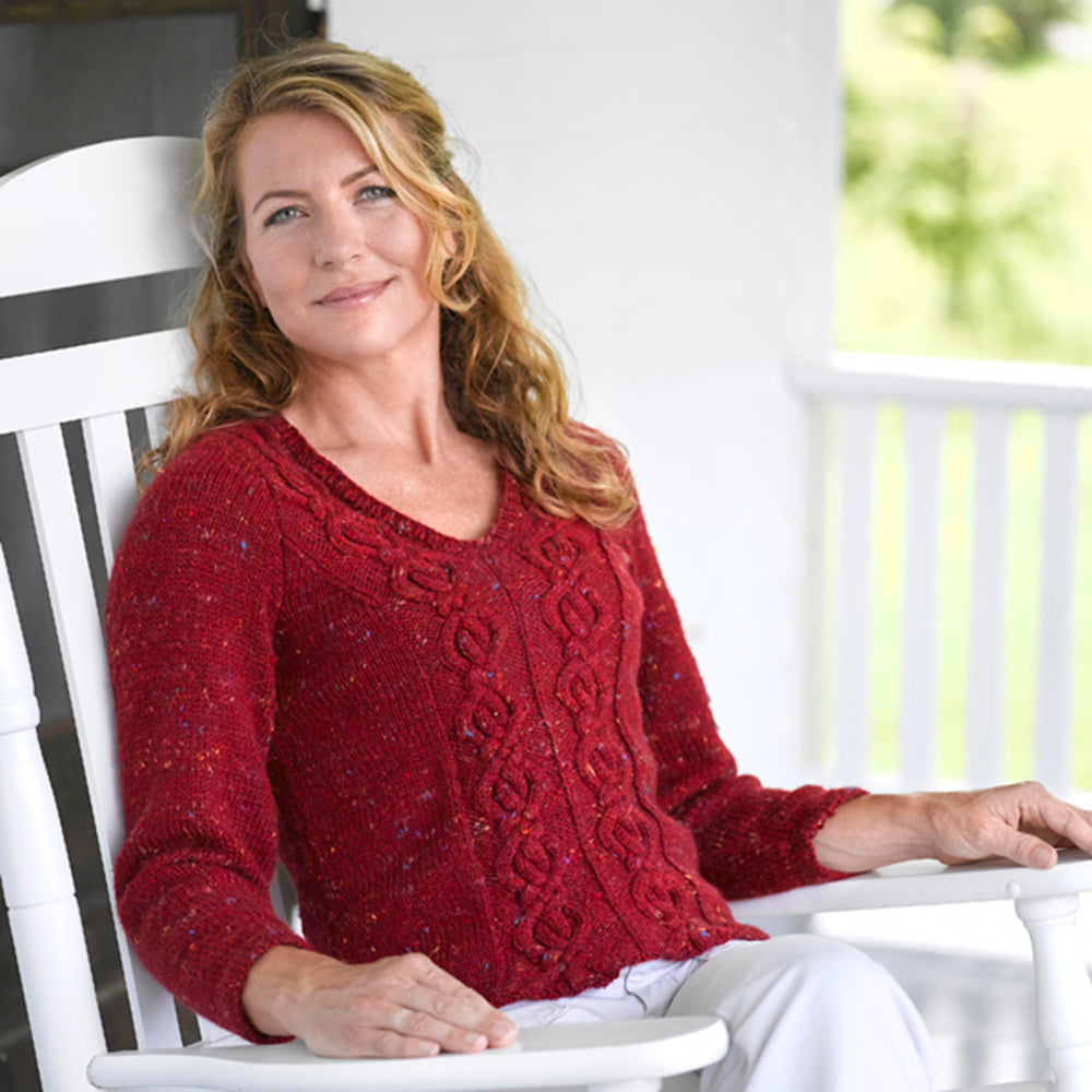 Valley Yarns Taconic V-neck Pullover Knitting Pattern