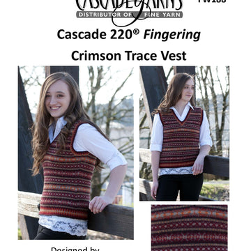 Cascade Yarns FW188 Crimson Trace Vest (Free)