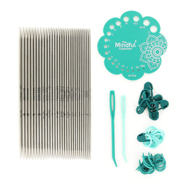 KnitPro Mindful Collection Gracious Set of 6 sizes of Double Pointed Lace Needles