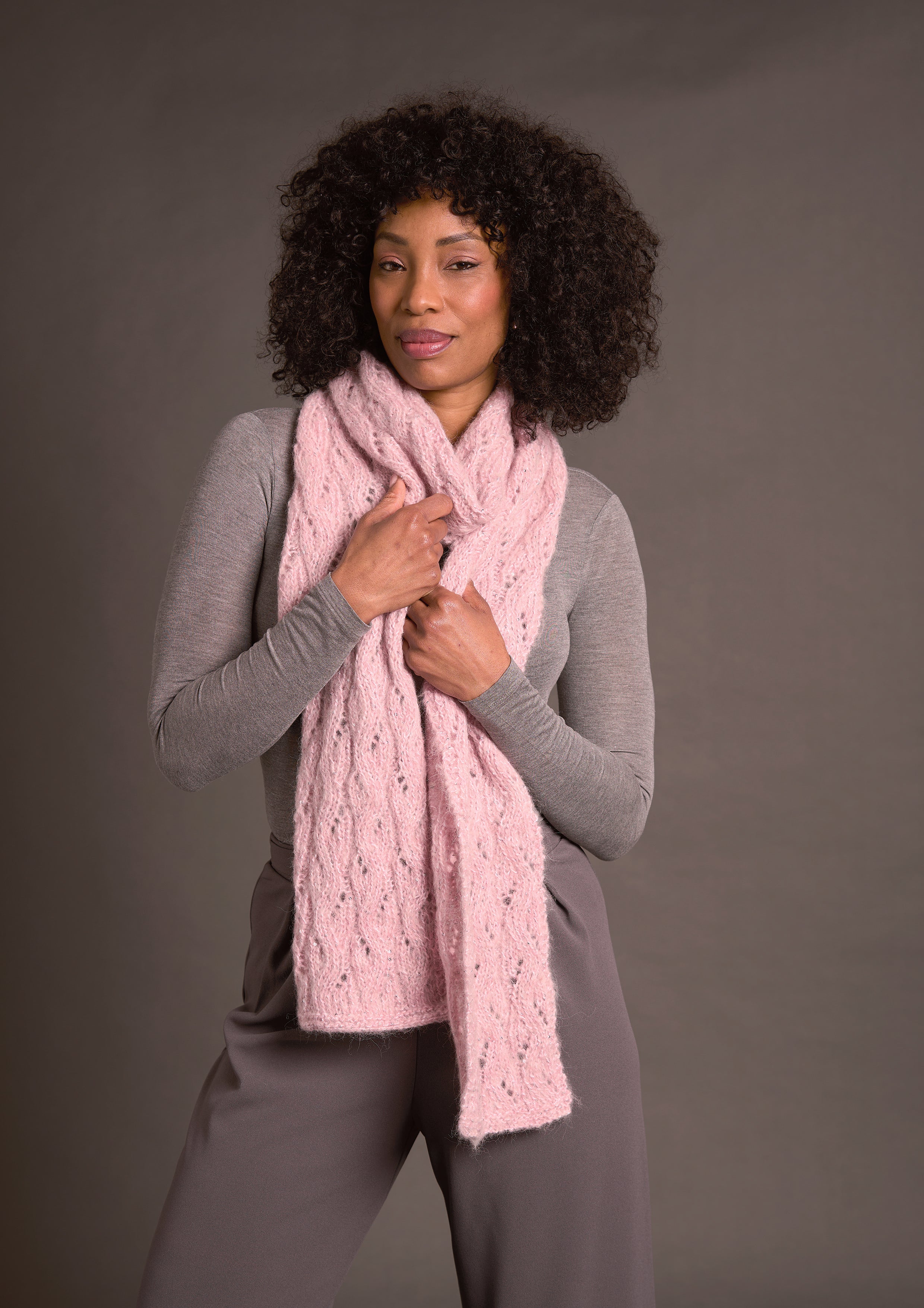 Bardot In Rowan Alpaca Sparkle Scarf Knitting Pattern