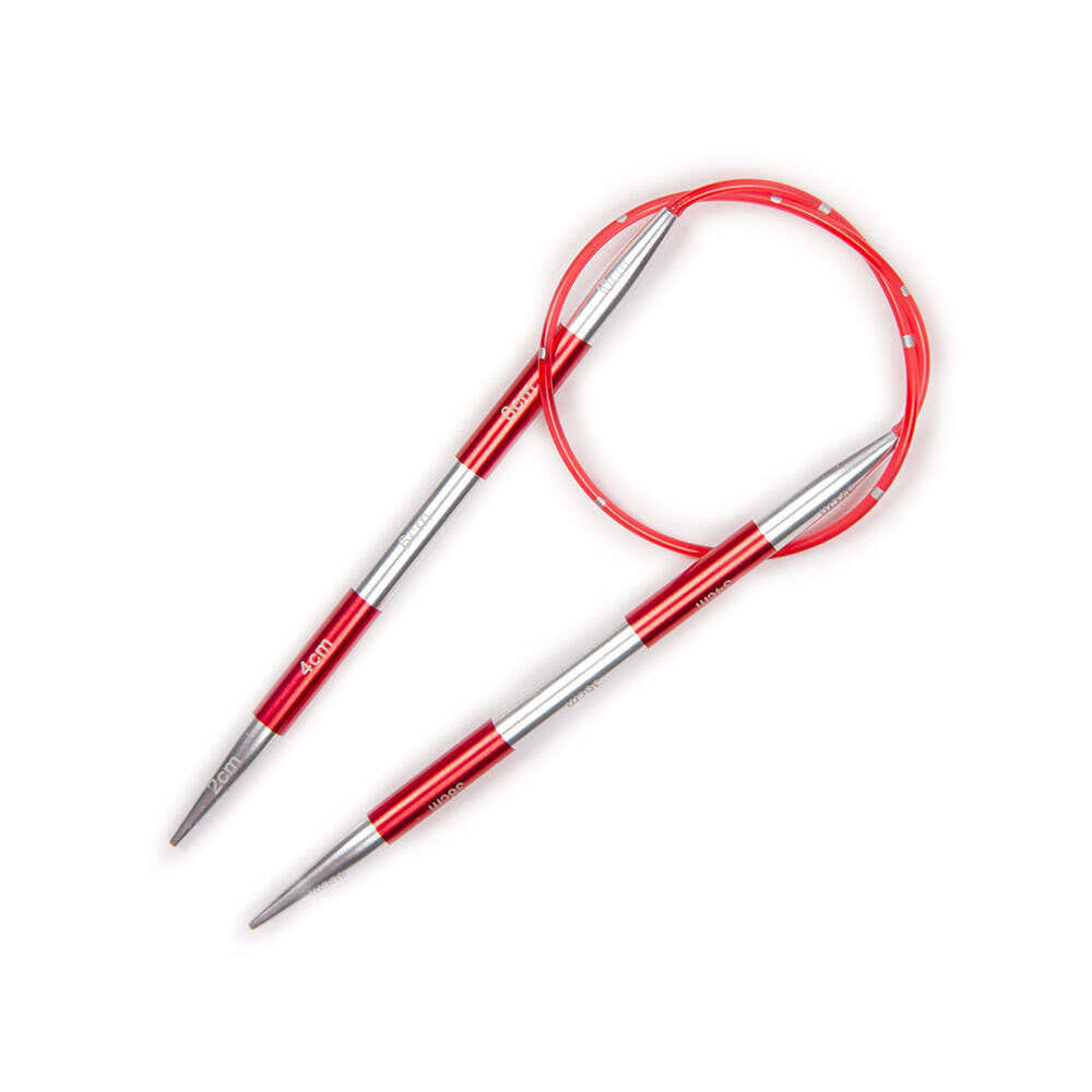 KnitPro Smartstix Red Fixed Circular Needles 16" (1 Pair)