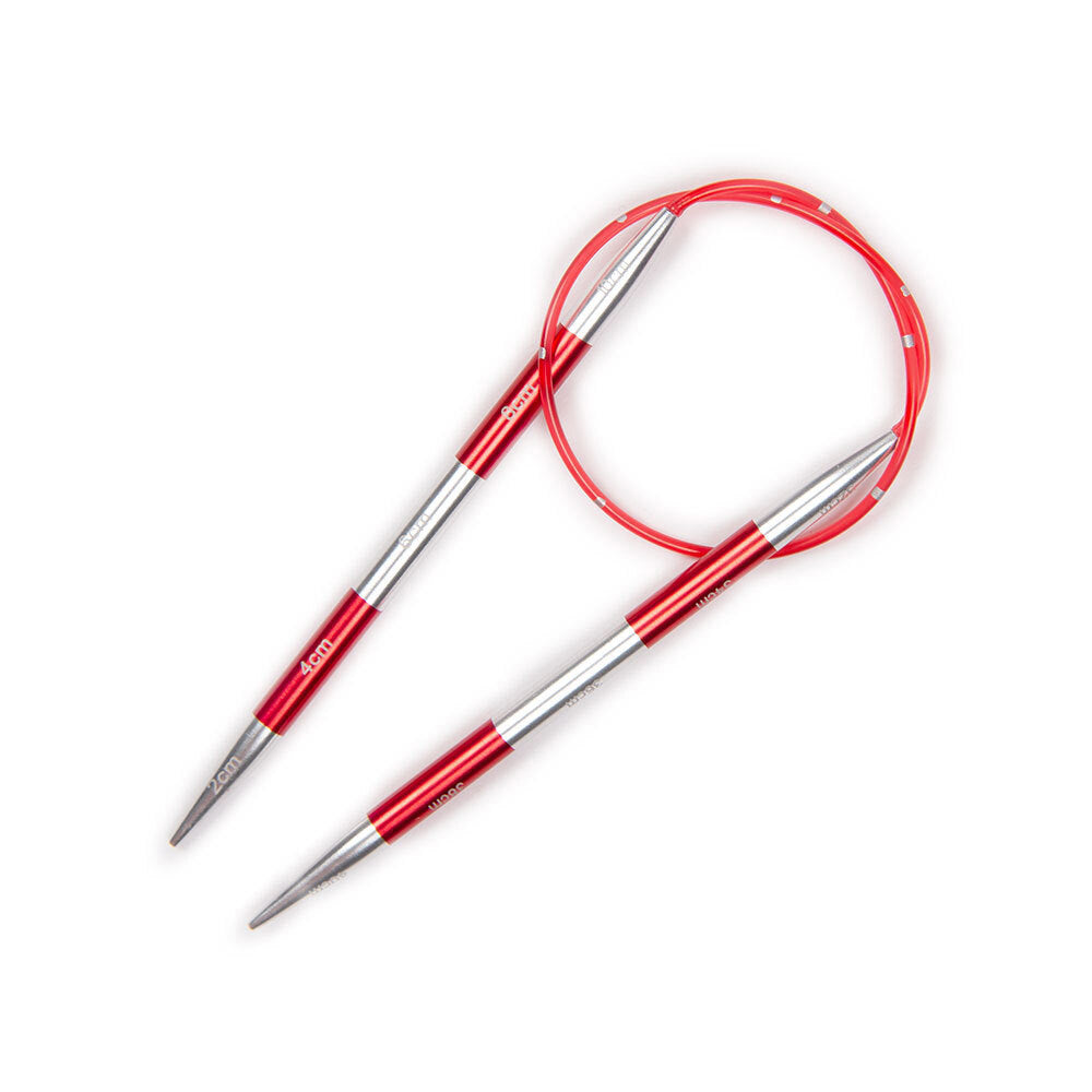 KnitPro Smartstix Red Fixed Circular Needles 16" (1 Pair)